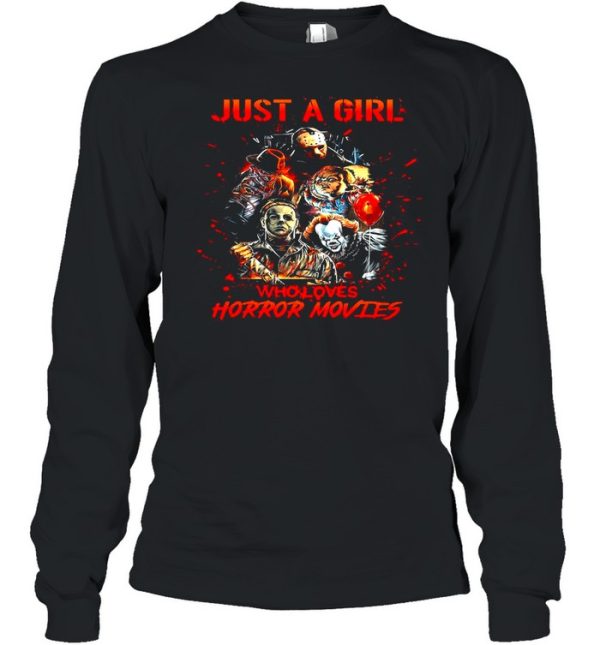 Just A Girl Who Loves Horror Movies Halloween 2021 T-shirt