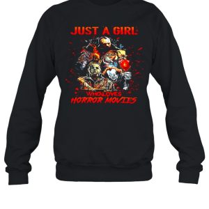 Just A Girl Who Loves Horror Movies Halloween 2021 T shirt 4