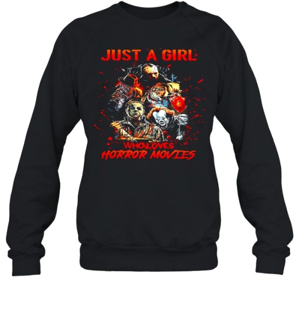 Just A Girl Who Loves Horror Movies Halloween 2021 T-shirt