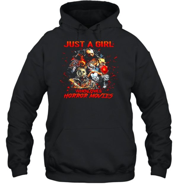 Just A Girl Who Loves Horror Movies Halloween 2021 T-shirt