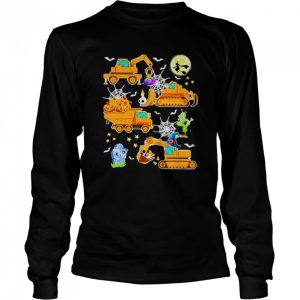 Kids construction vehicle halloween shirt 3