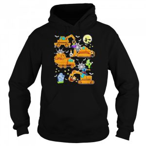 Kids construction vehicle halloween shirt 5