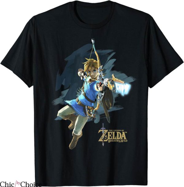 Legend Of Zelda T-Shirt Breath Of The Wild Link Archer Jump