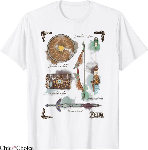 Legend Of Zelda T-Shirt Breath Of The Wild Link Inventory