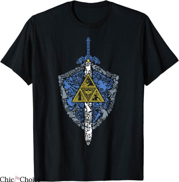 Legend Of Zelda T-Shirt Hylian Shield Element Icons