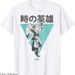 Legend Of Zelda T-Shirt Link Kanji Triangle Poster Cartoon