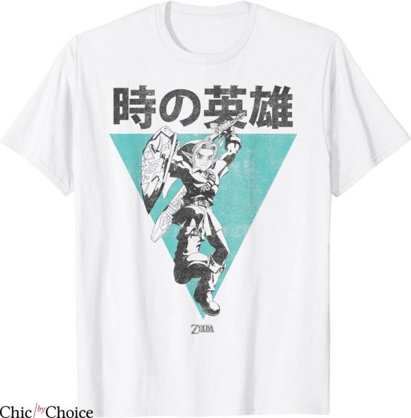 Legend Of Zelda T-Shirt Link Kanji Triangle Poster Cartoon