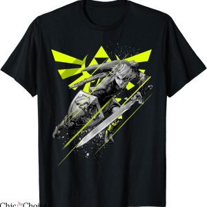 Legend Of Zelda T-Shirt Link Neon Green Crest Cartoon