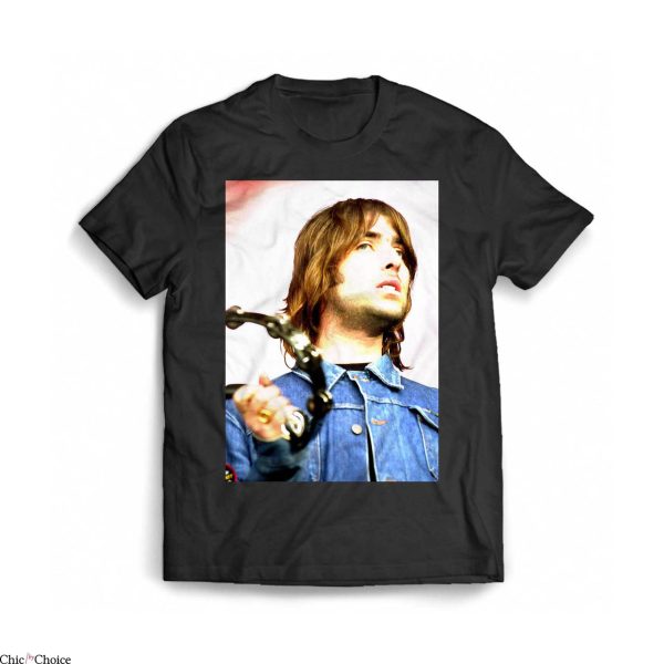 Liam Gallagher T-Shirt Looking At Fan T-Shirt Music