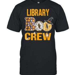 Library Boo Crew Teacher Halloween Costume shirt