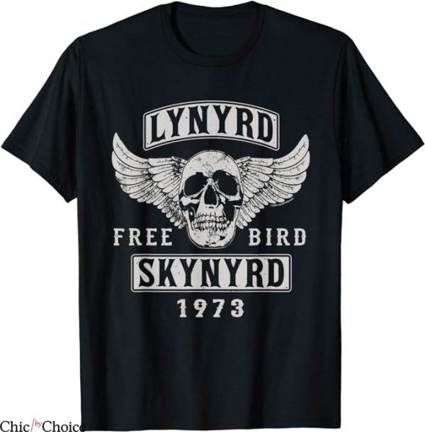 Lynyrd Skynyrd T-Shirt 1973 Skull Free Bird T-Shirt Music