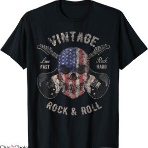 Lynyrd Skynyrd T-Shirt American Flag Guitar Vintage Shirt