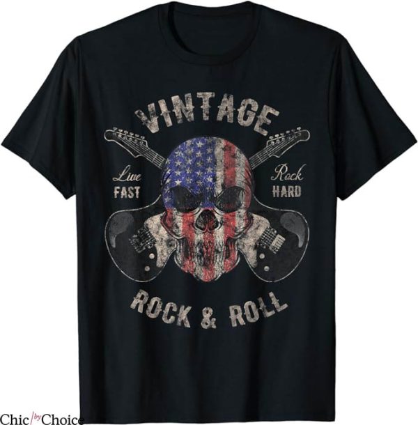 Lynyrd Skynyrd T-Shirt American Flag Guitar Vintage Shirt