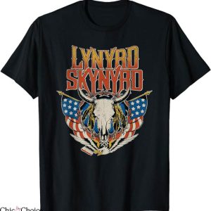Lynyrd Skynyrd T-Shirt Americana Steer Skull T-Shirt Music