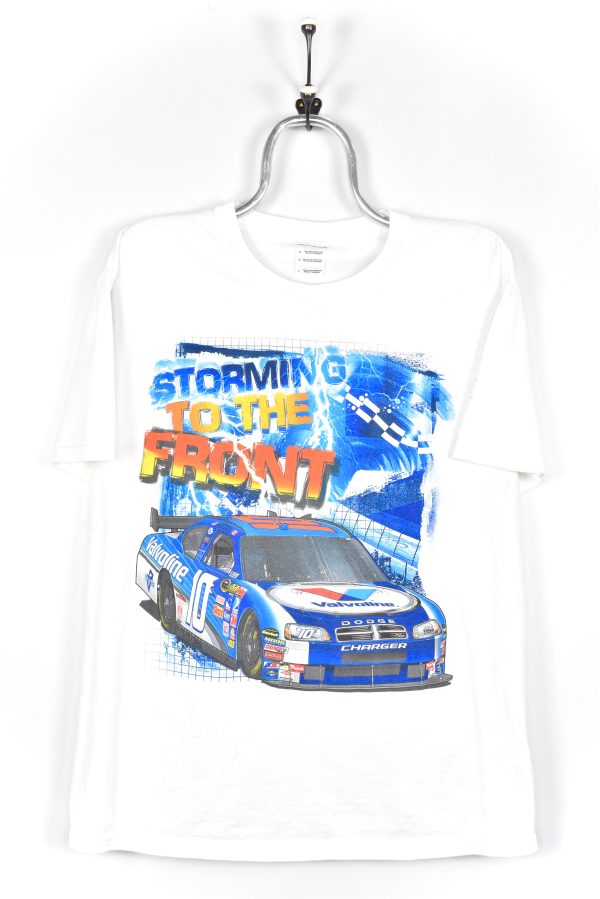 MODERN NASCAR WHITE T-SHIRT