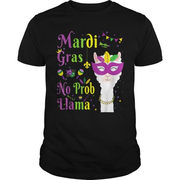 Maroi gras no prob Llama shirt, hoodie, long sleeve