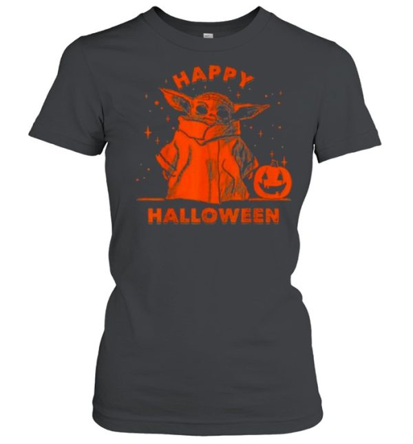 Master Yoda and Pumpkin Happy Halloween shirt