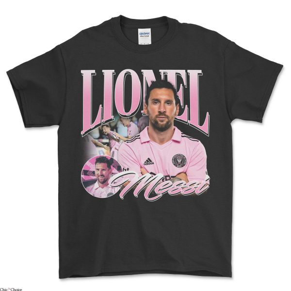Messi T-Shirt Lionel Vintage Homage Retro 90s Inter Miami