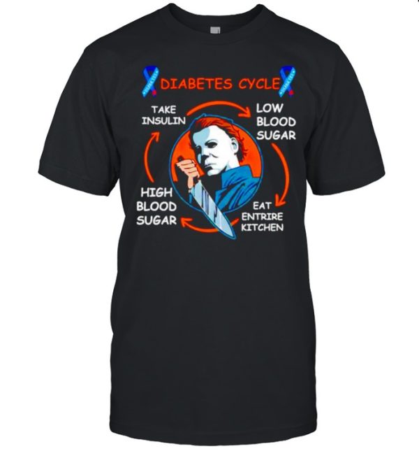 Michael Myers diabetic cycle Halloween shirt