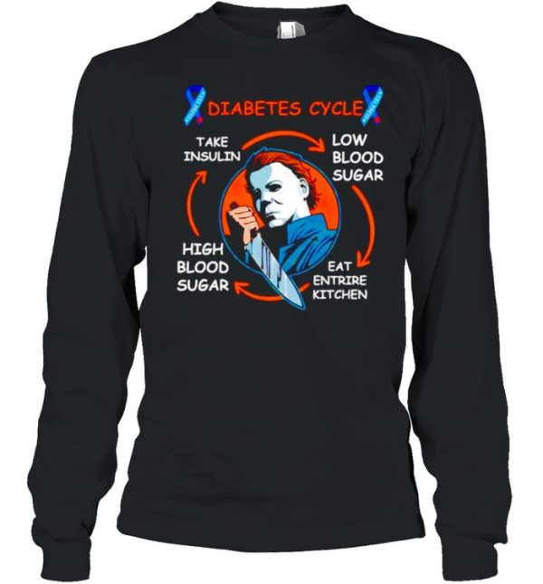 Michael Myers diabetic cycle Halloween shirt