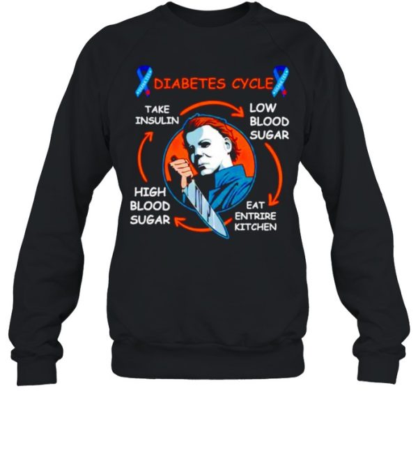 Michael Myers diabetic cycle Halloween shirt