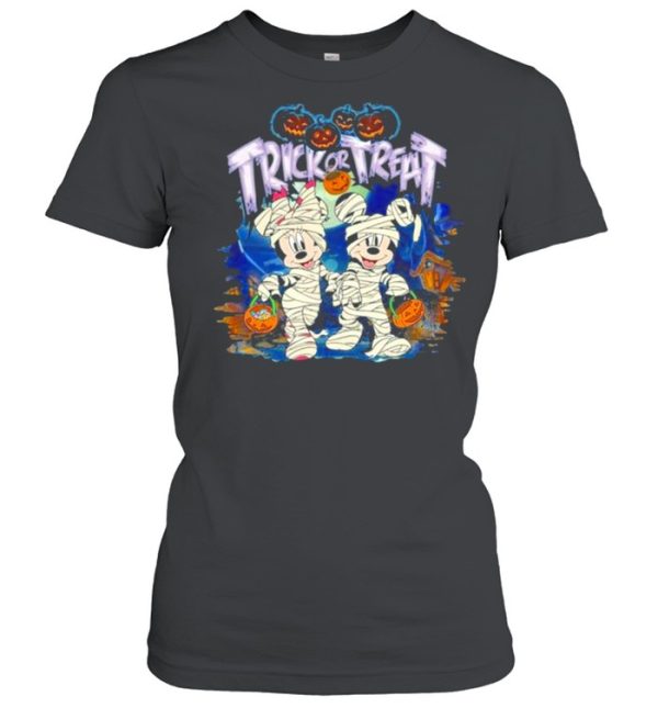 Mickey Mouse And Minnie Mouse Trick Or Treat Halloween shirt