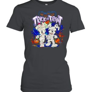 Mickey and Minnie trick or treat happy Halloween shirt 1 Mickey and Minnie trick or treat happy Halloween shirt 2