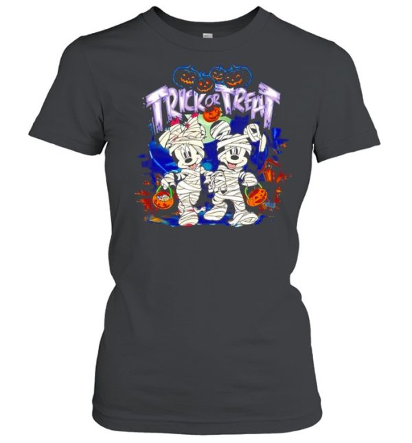 Mickey and Minnie trick or treat happy Halloween shirt