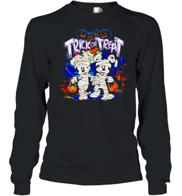 Mickey and Minnie trick or treat happy Halloween shirt