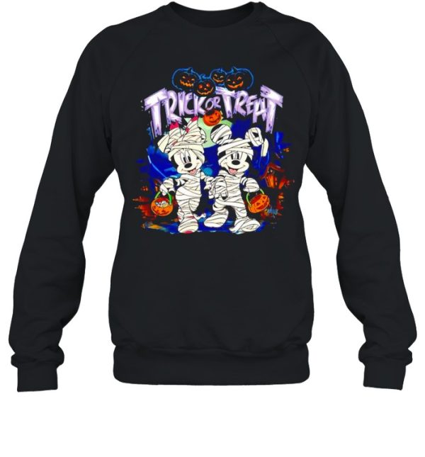 Mickey and Minnie trick or treat happy Halloween shirt