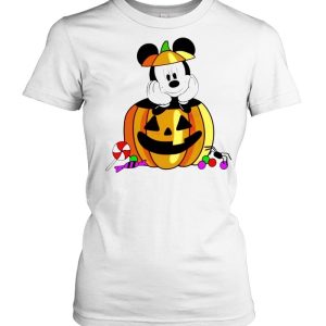 Mickey in pumpkin happy Halloween shirt