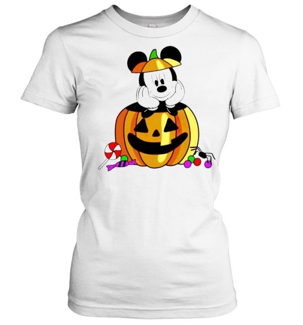 Mickey in pumpkin happy Halloween shirt