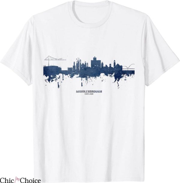 Middlesbrough Retro T-Shirt England Travel Souvenir Skyline