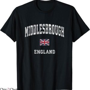 Middlesbrough Retro T-Shirt England Vintage Athletic Sports