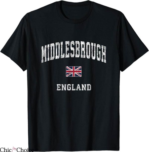 Middlesbrough Retro T-Shirt England Vintage Athletic Sports