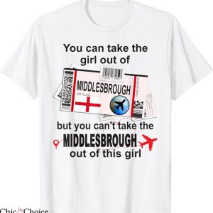 Middlesbrough Retro T-Shirt Girl Boarding Pass Traveler