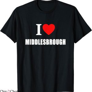 Middlesbrough Retro T-Shirt I Love Souvenir Memory