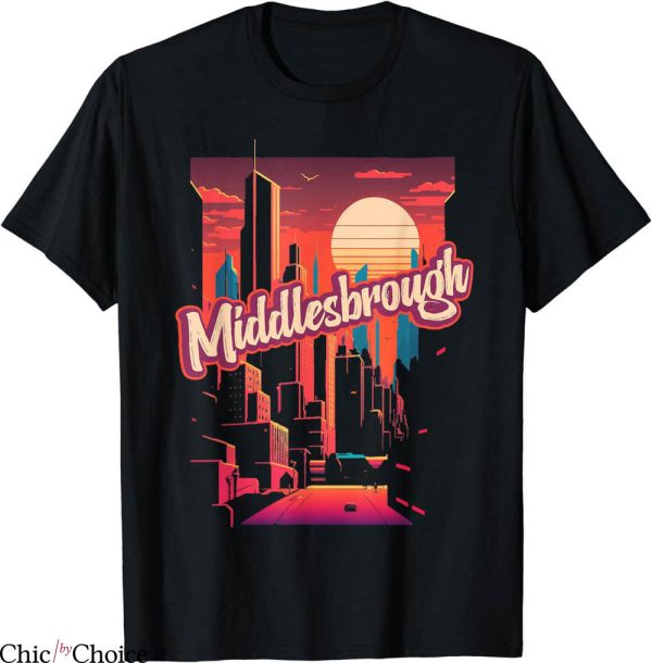 Middlesbrough Retro T-Shirt UK Vintage England Traveling