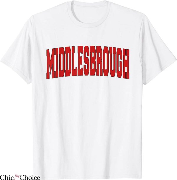 Middlesbrough Retro T-Shirt Varsity Vintage Retro UK Sports