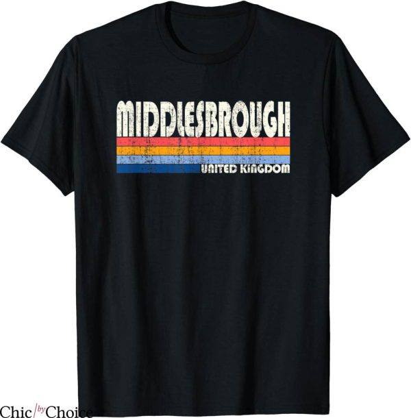 Middlesbrough Retro T-Shirt Vintage 70s 80s United Kingdom