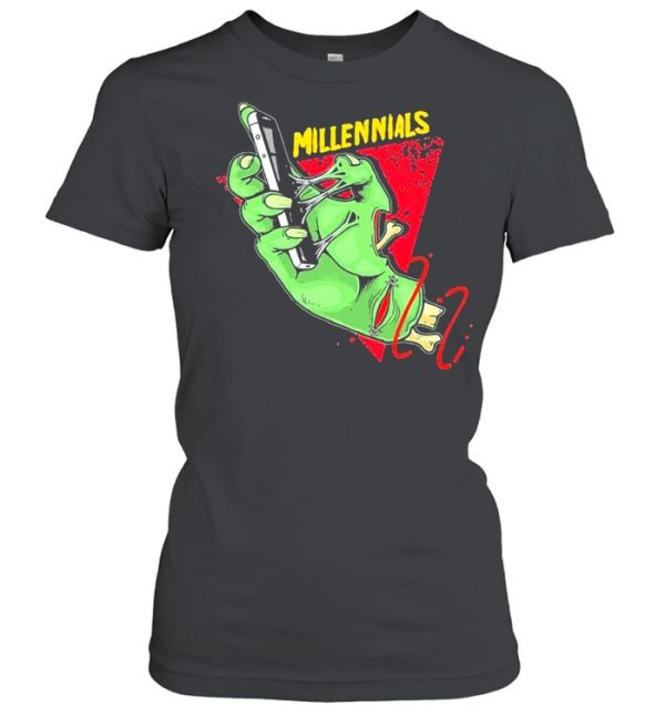 Millennials zombie hand shirt