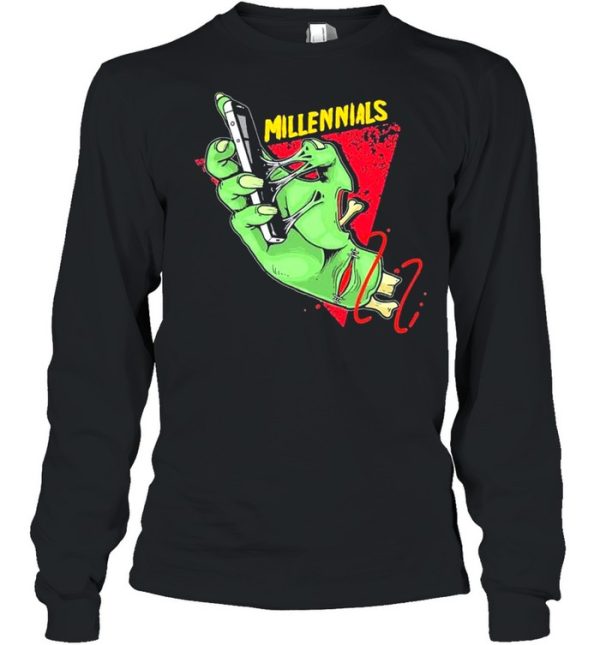 Millennials zombie hand shirt