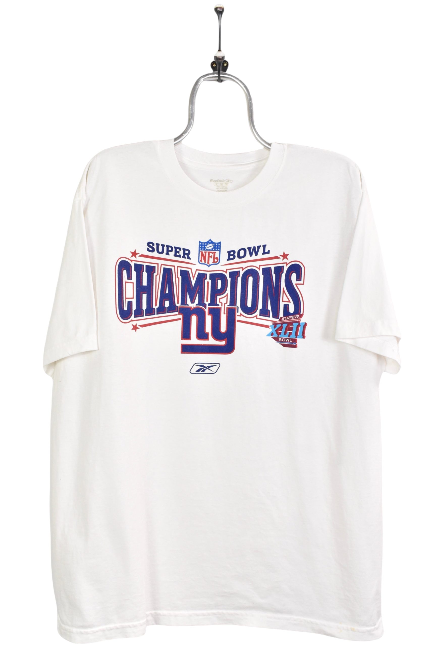 Reebok White New York Giants Super Bowl XLII Long Sleeve T-Shirt