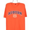 Modern Auburn University shirt, orange graphic tee