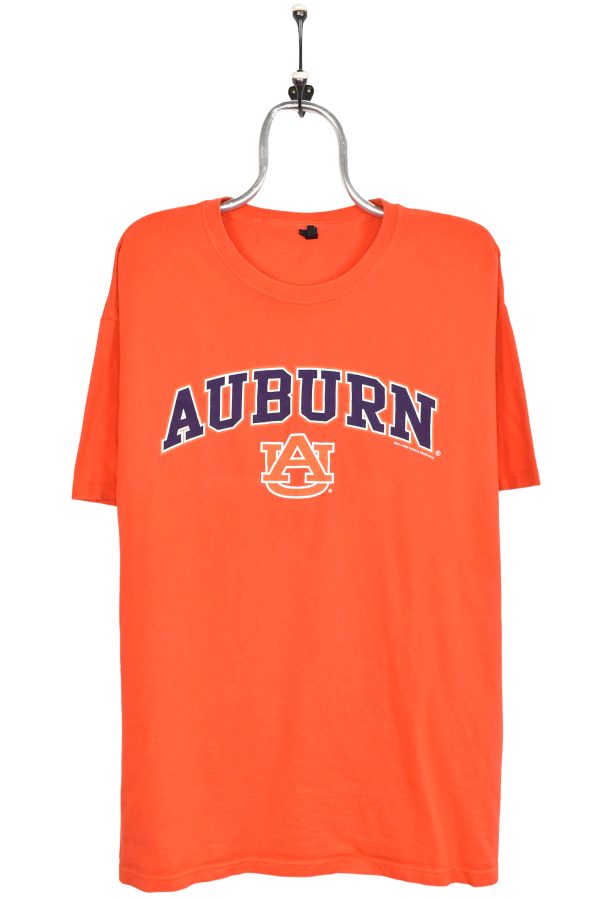 Modern Auburn University shirt, orange graphic tee