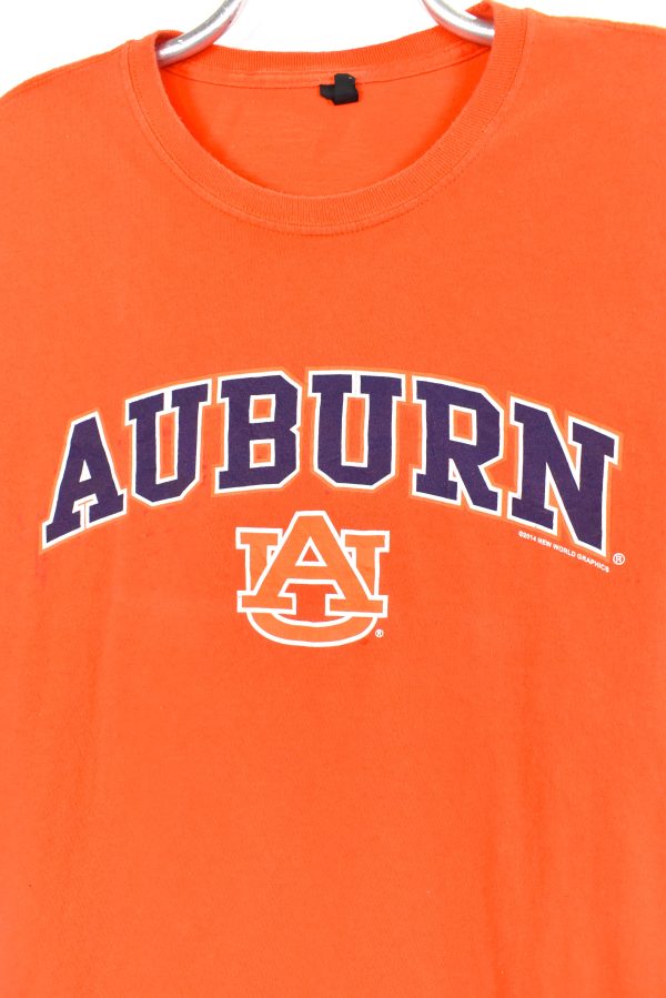 Modern Auburn University shirt, orange graphic tee