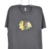 Modern Chicago Blackhawks shirt, NHL grey graphic tee