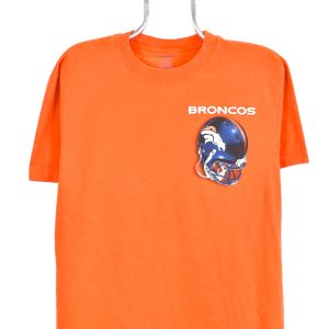 Modern Denver Broncos shirt, orange NFL graphic tee