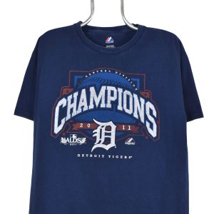 Modern Detroit Tigers shirt, 2011 MLB navy graphic tee