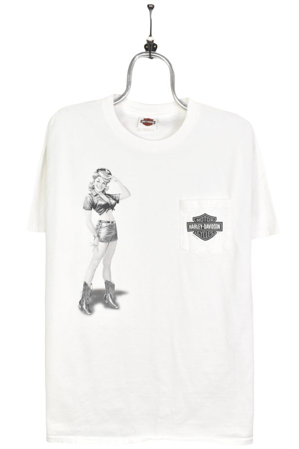 Modern Harley Davidson shirt, 2017 white graphic tee